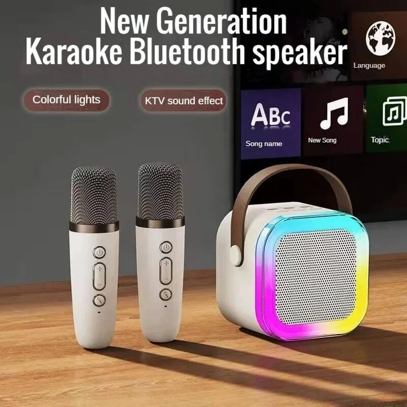 Portable Karaoke Speaker – RGB Wireless System for Kids Family Singing