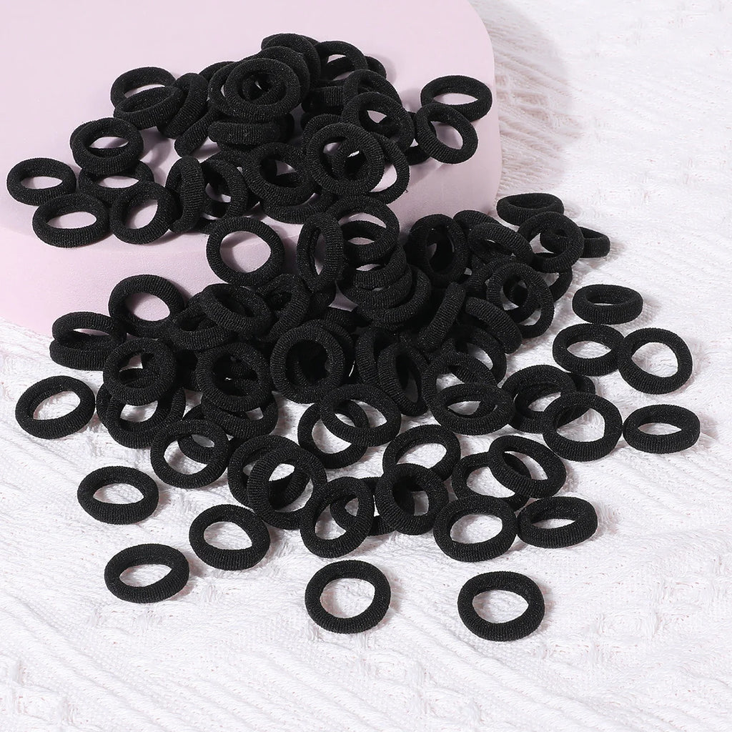 Colorful Nylon Hair Ties – Elastic Ponytail Holders for Kids Hair Styling