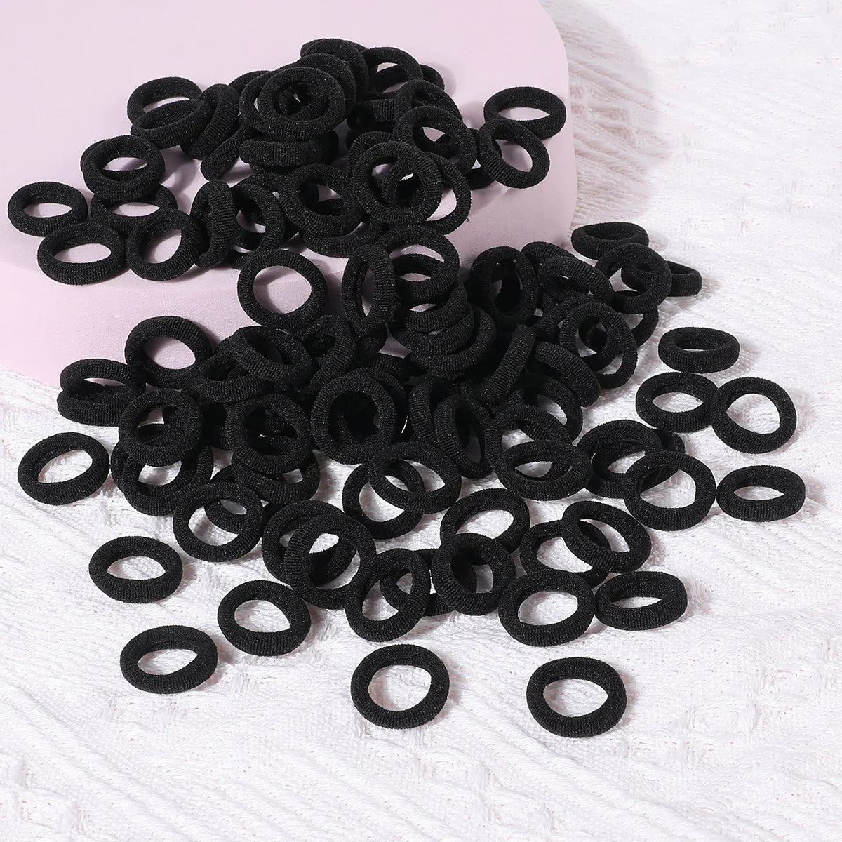 Colorful Nylon Hair Ties – Elastic Ponytail Holders for Kids Hair Styling
