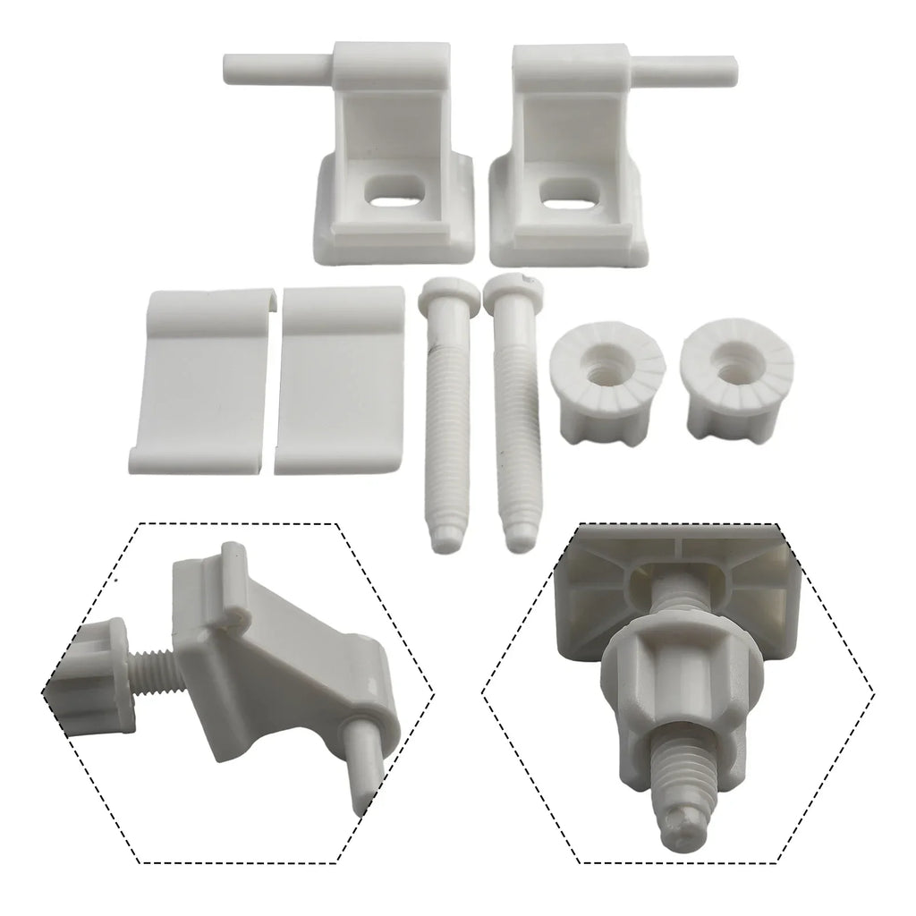 Toilet Seat Hinge Replacement Kit – Universal Fixing Screws for Repairs