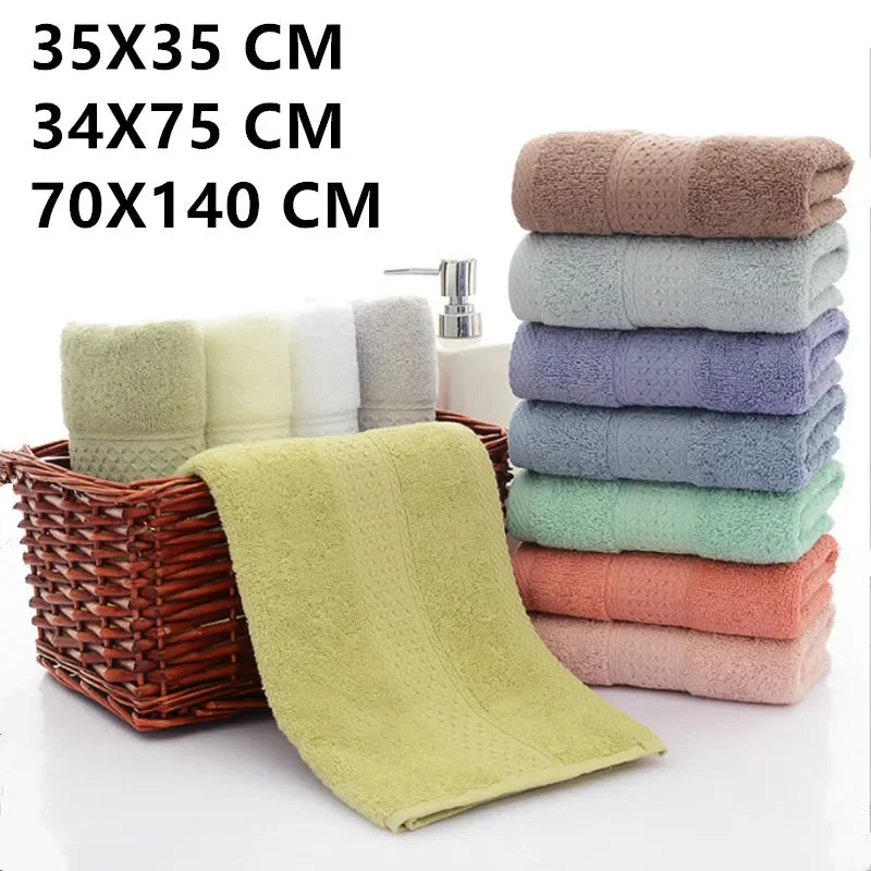 Absorbent Cotton Face Towel – Soft Hand Wash Cloth for Home and Hotel