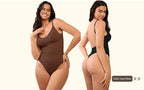 Ribbed Tummy Control Jumpsuit – Open Crotch Shapewear for Daily Compression