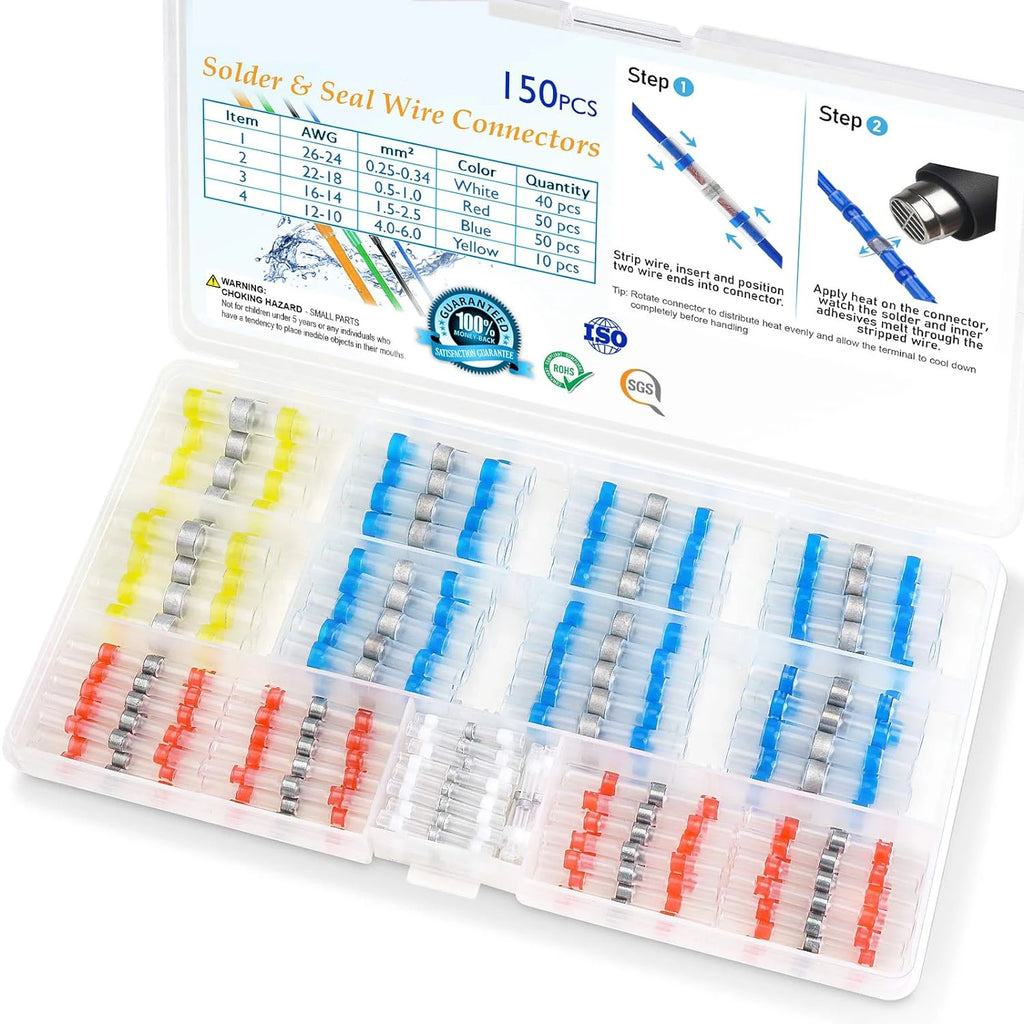 Solder Seal Wire Connectors – Waterproof Heat Shrink Terminals for Electrical Repair