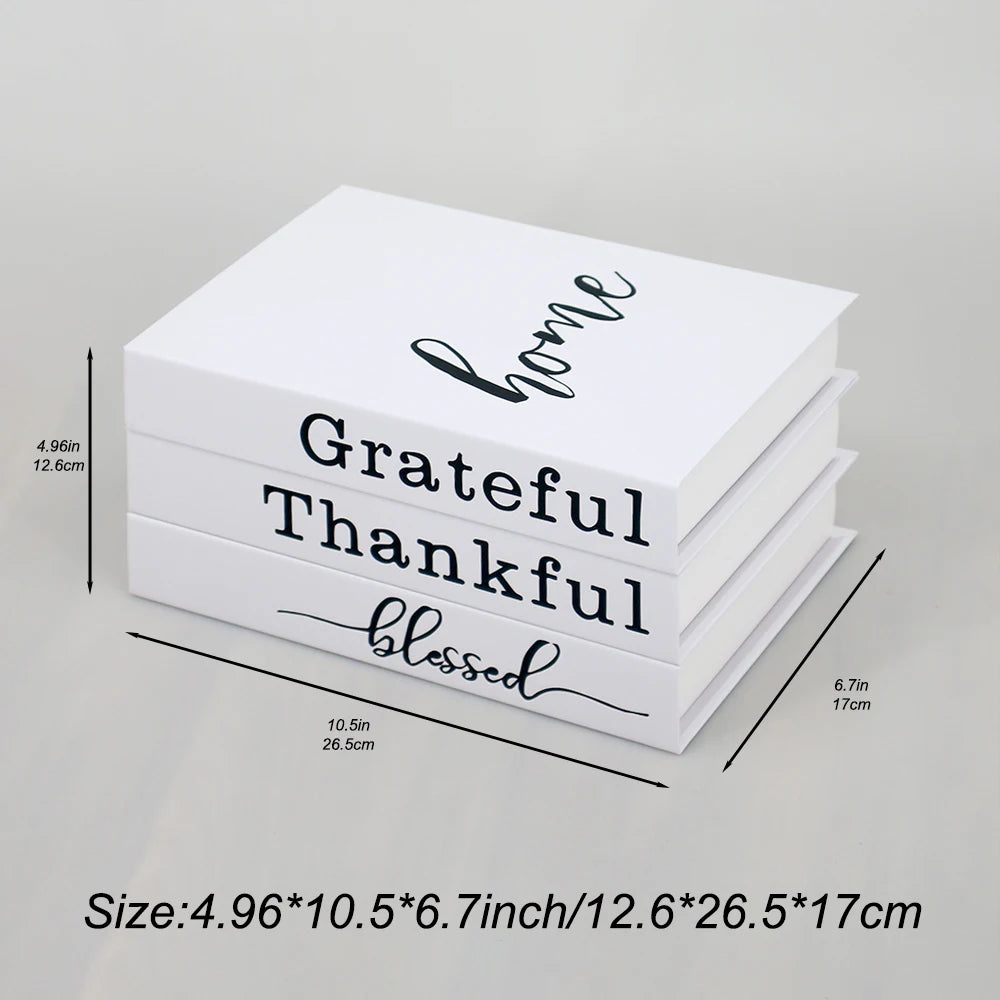 Decorative Simulation Books – Modern White Faux Props for Home Decor