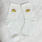 Embroidered Dinosaur Ankle Socks – Cute Cartoon Cotton Socks for Women