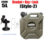 5L Plastic Fuel Canister – Lockable Backup Tank for Motorcycle SUV Storage