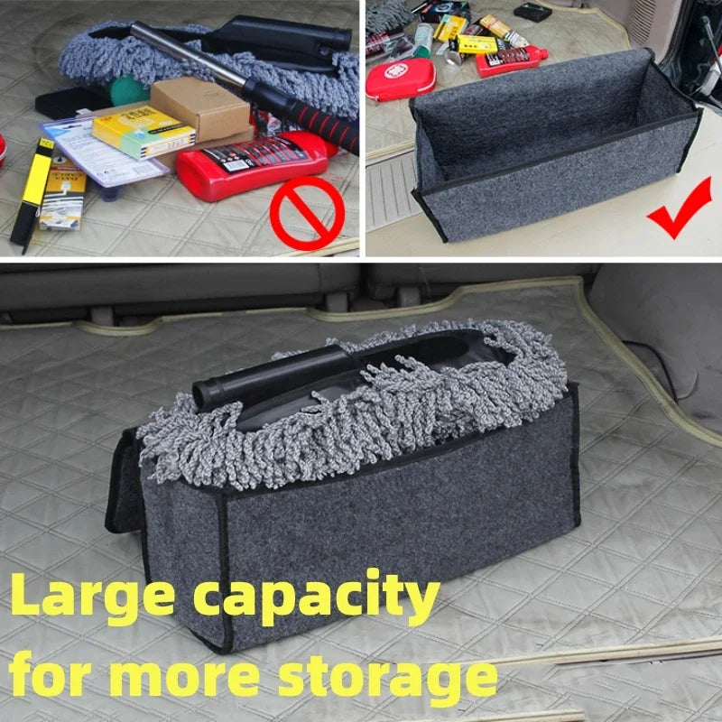 Large Felt Trunk Organizer – Anti-Slip Storage Bag for Car Cargo Management