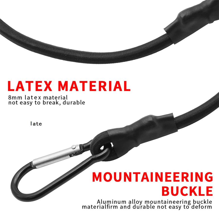 Elastic Bungee Cords with Hooks – Heavy Duty Tie Down for Car Roof Racks