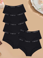 Cotton Letter Belt Briefs – Low Waist Breathable Lingerie for Women