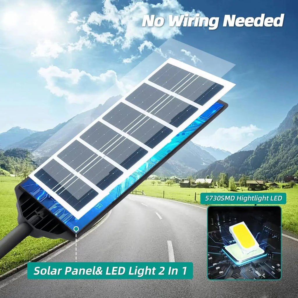 Commercial Solar Street Light – Waterproof LED Lamp for Outdoor Security