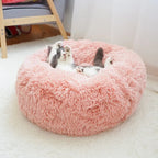 Round Plush Pet Bed – Soft Warm Sleeping Mat for Large Dogs and Cats