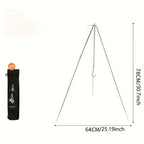 Adjustable Campfire Tripod – Stable Hanging Pot Stand for Outdoor Cooking