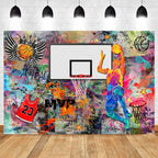 Basketball Stadium Photography Backdrop – Sport Theme for Kids Birthday Party