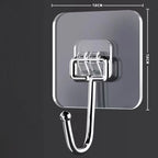 Transparent Adhesive Hooks – Heavy Duty Acrylic for Kitchen and Bathroom Wall