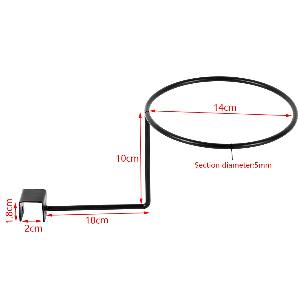 Wall Mounted Steel Helmet Rack – Black and White Hanger for Motorcycle Gear