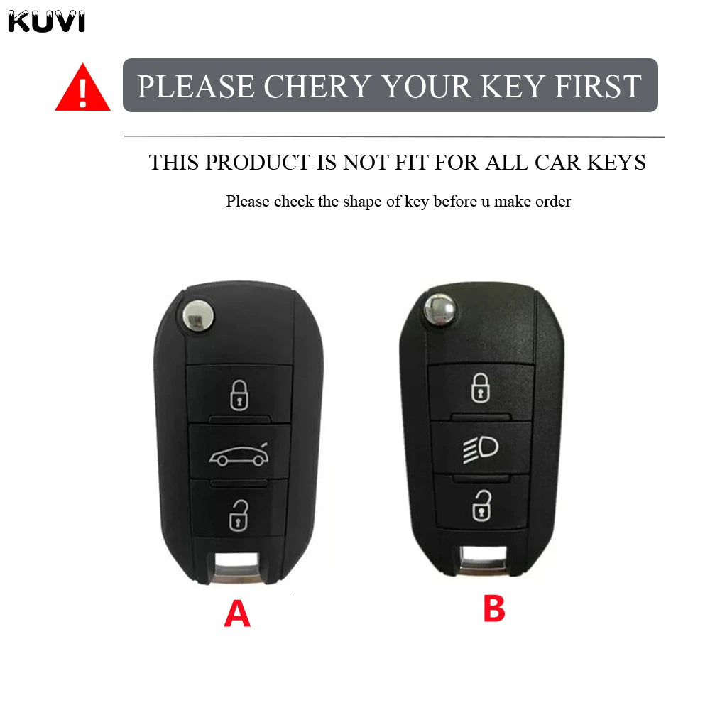 TPU Car Flip Key Case – Protective Shell for Peugeot and Citroen Accessories