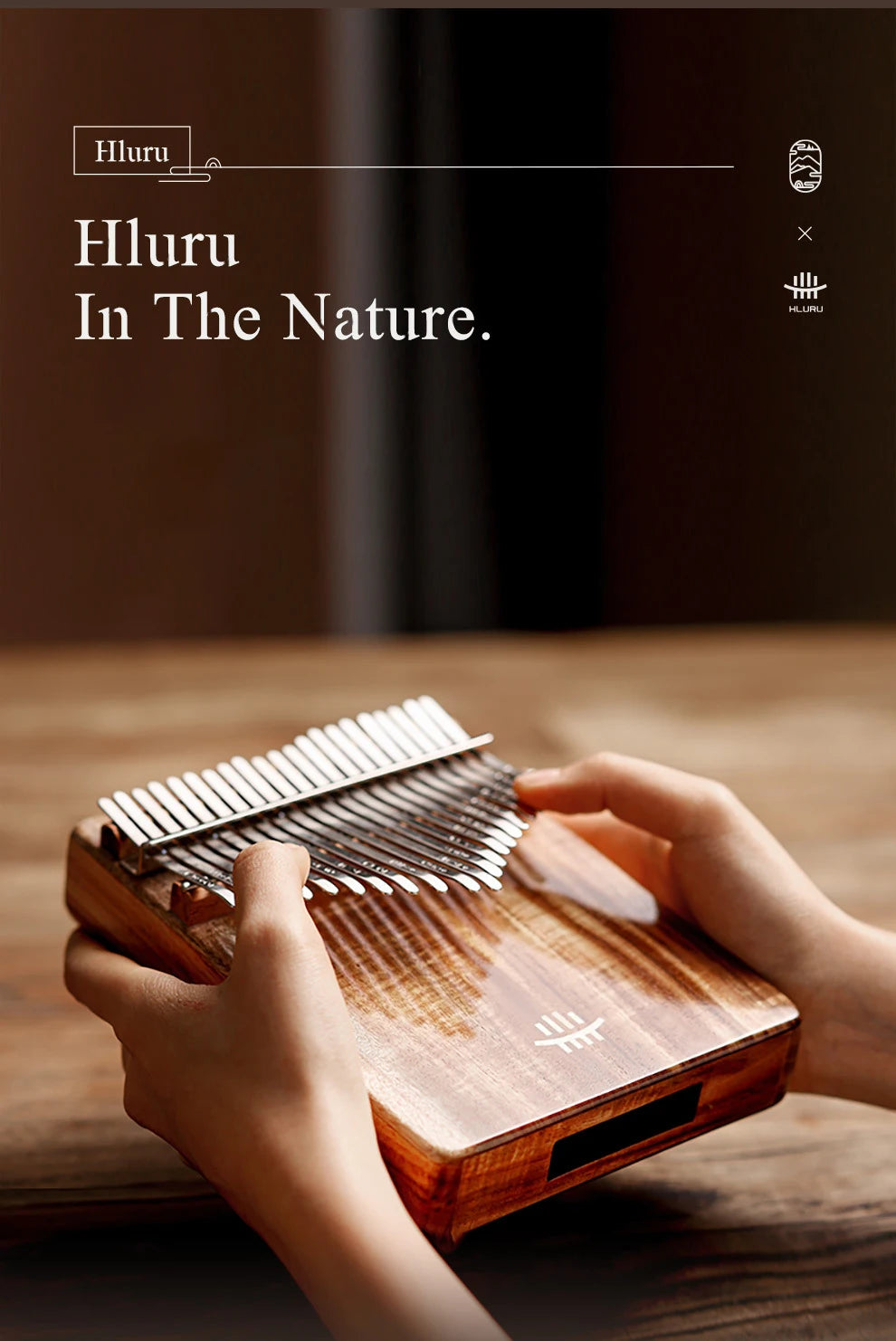 Hluru Wooden Kalimba – 21 Key Thumb Piano for Music Beginners and Education