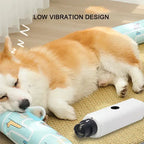 Electric Pet Nail Grinder – USB Rechargeable LED Grooming Tool for Cats and Dogs