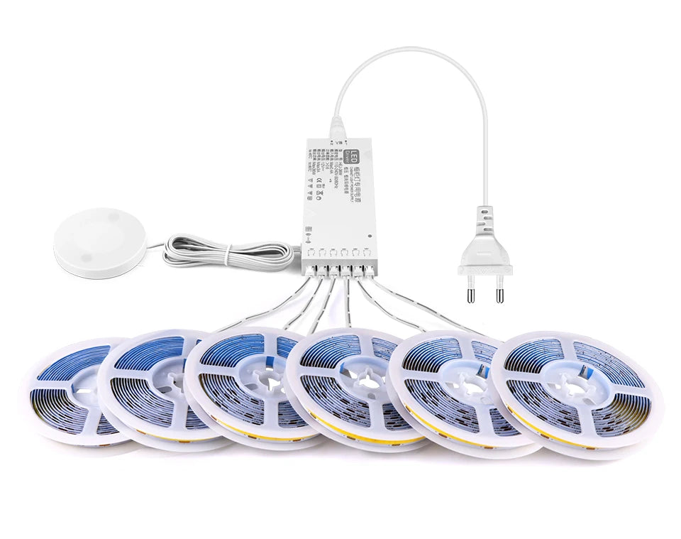 COB LED Strip Lights – Motion Sensor Under Cabinet Lamp for Closet Wardrobe