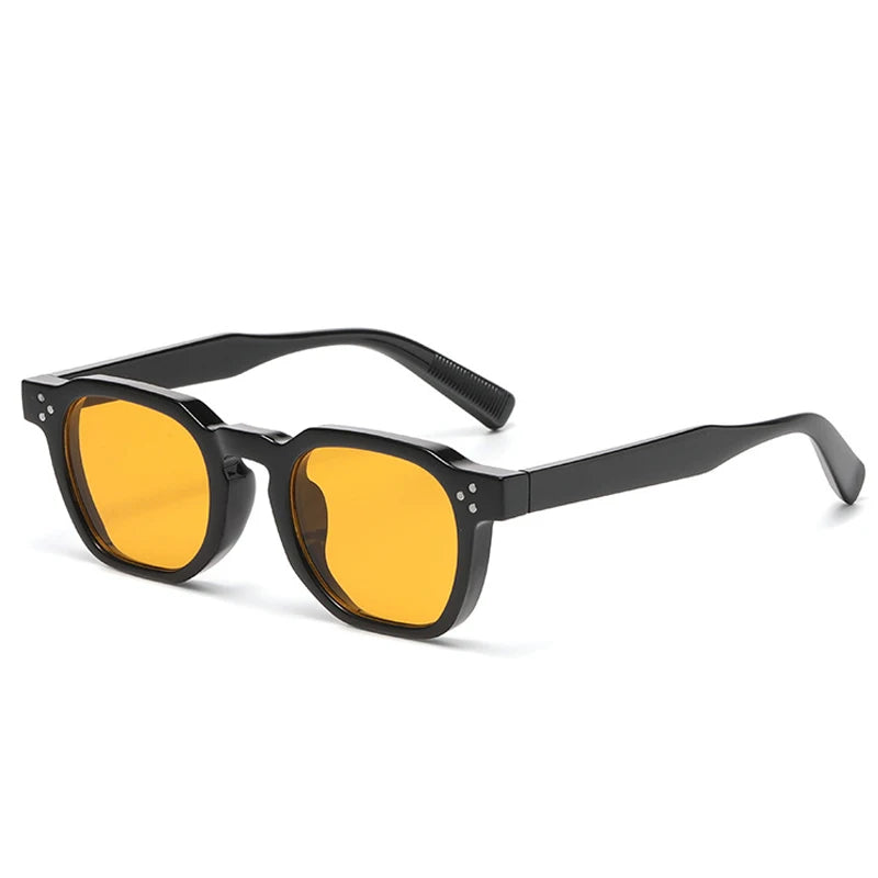 Vintage Rivet Oval Sunglasses – Leopard Anti Blue Light Frames for Men and Women