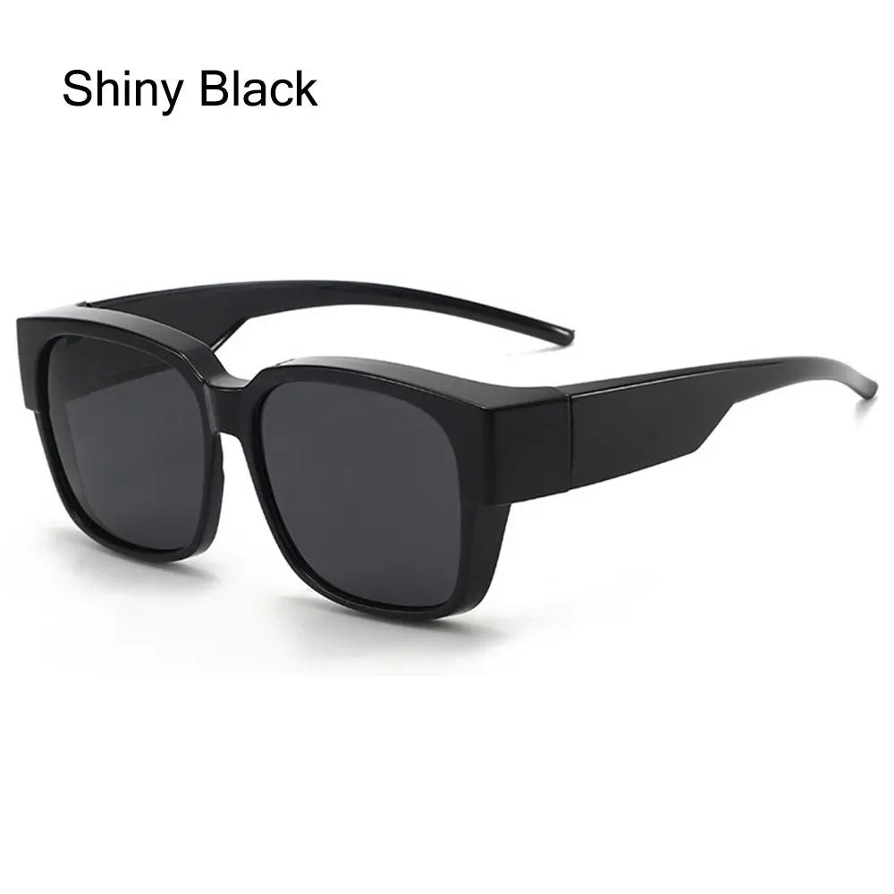 Polarized Fit Over Sunglasses – Square Wrap Around UV Protection for Outdoors