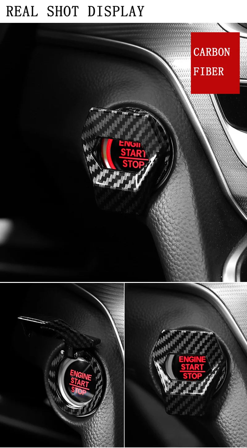 Engine Start Stop Button Cover – Decorative Sticker for Universal Car Interior