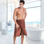 Wearable Polyester Bath Towel with Pocket – Soft Absorbent Wrap for Gym Beach