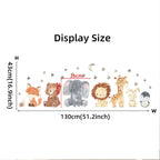 Watercolor Safari Animal Wall Decals – Cute Nursery Decor for Kids Rooms