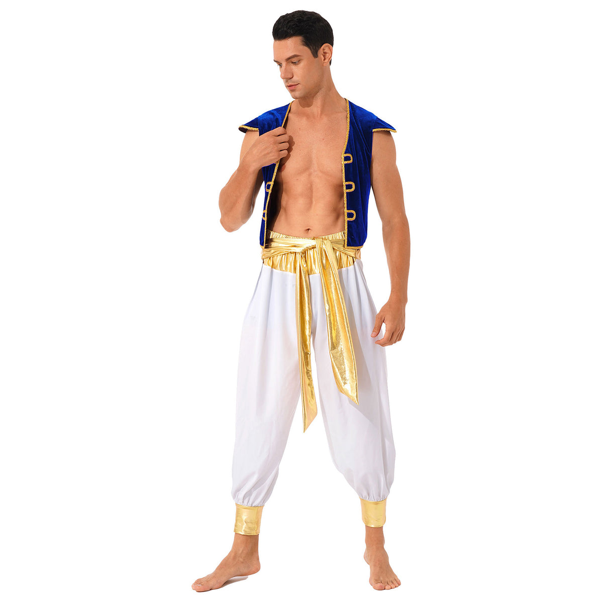 Arabian Prince Costume – Men’s Aladdin Cosplay Outfit for Halloween