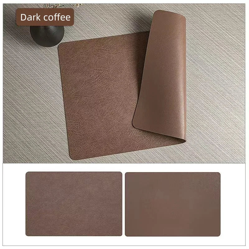 Faux Leather Placemats – Heat Resistant Non-Slip Table Mats for Dining Room