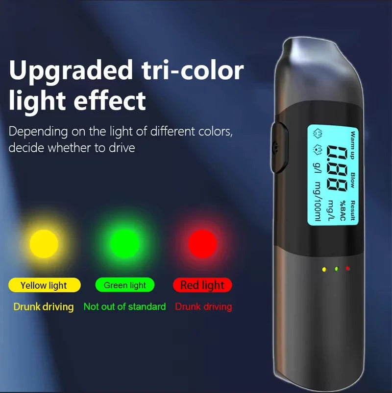 Portable Digital Breathalyzer – High Accuracy Alcohol Tester for Home and Car