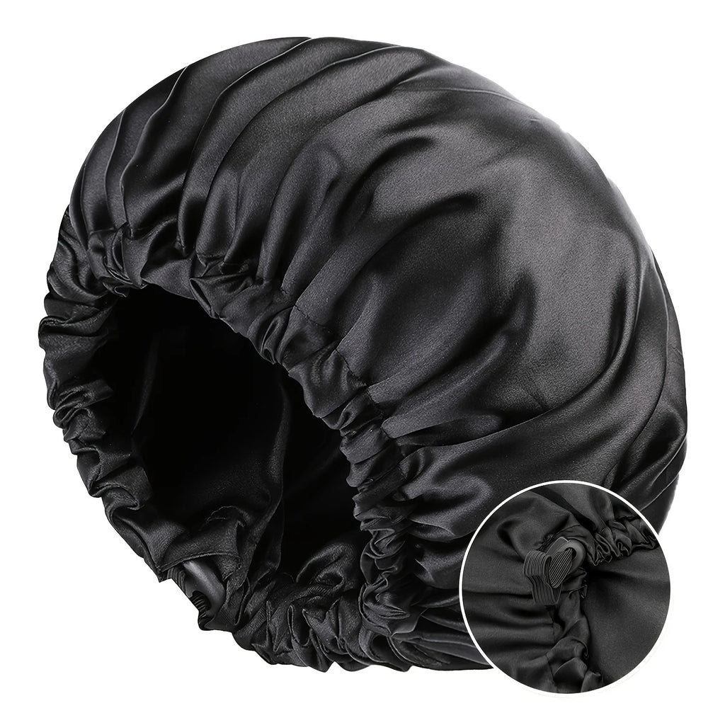 Silk Sleep Bonnet – Adjustable Double Layered Cap for Hair Protection