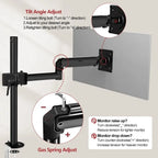 Adjustable Single Monitor Stand – 17 to 32 Inch Desktop Mount for PC Setup