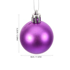 Purple Plastic Christmas Ornament Balls – Shiny Decor for Xmas Tree Holidays