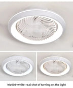 Rotating LED Ceiling Fan – 20 Inch Flush Mount Light for Modern Bedroom