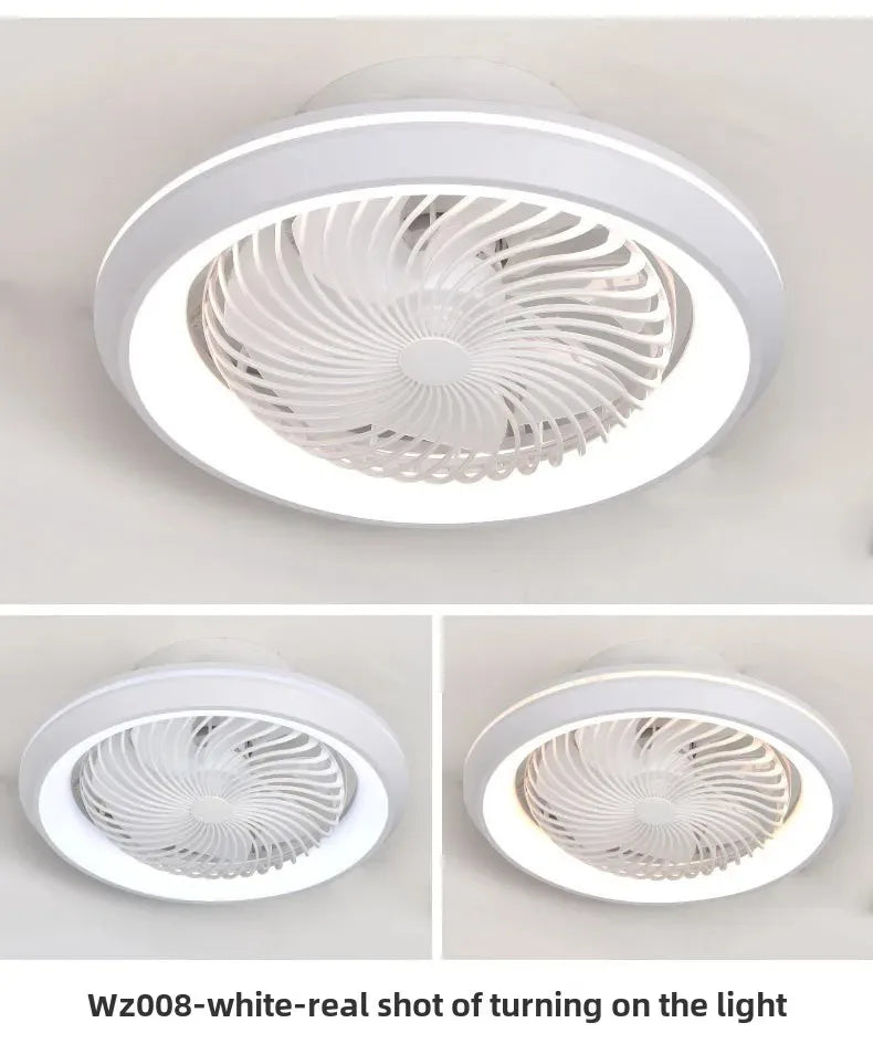 Rotating LED Ceiling Fan – 20 Inch Flush Mount Light for Modern Bedroom