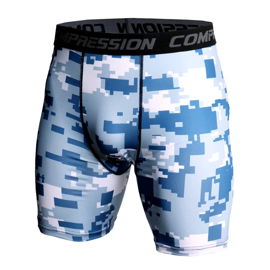 Compression Shorts – 3D Printed Camouflage for Gym and Bodybuilding