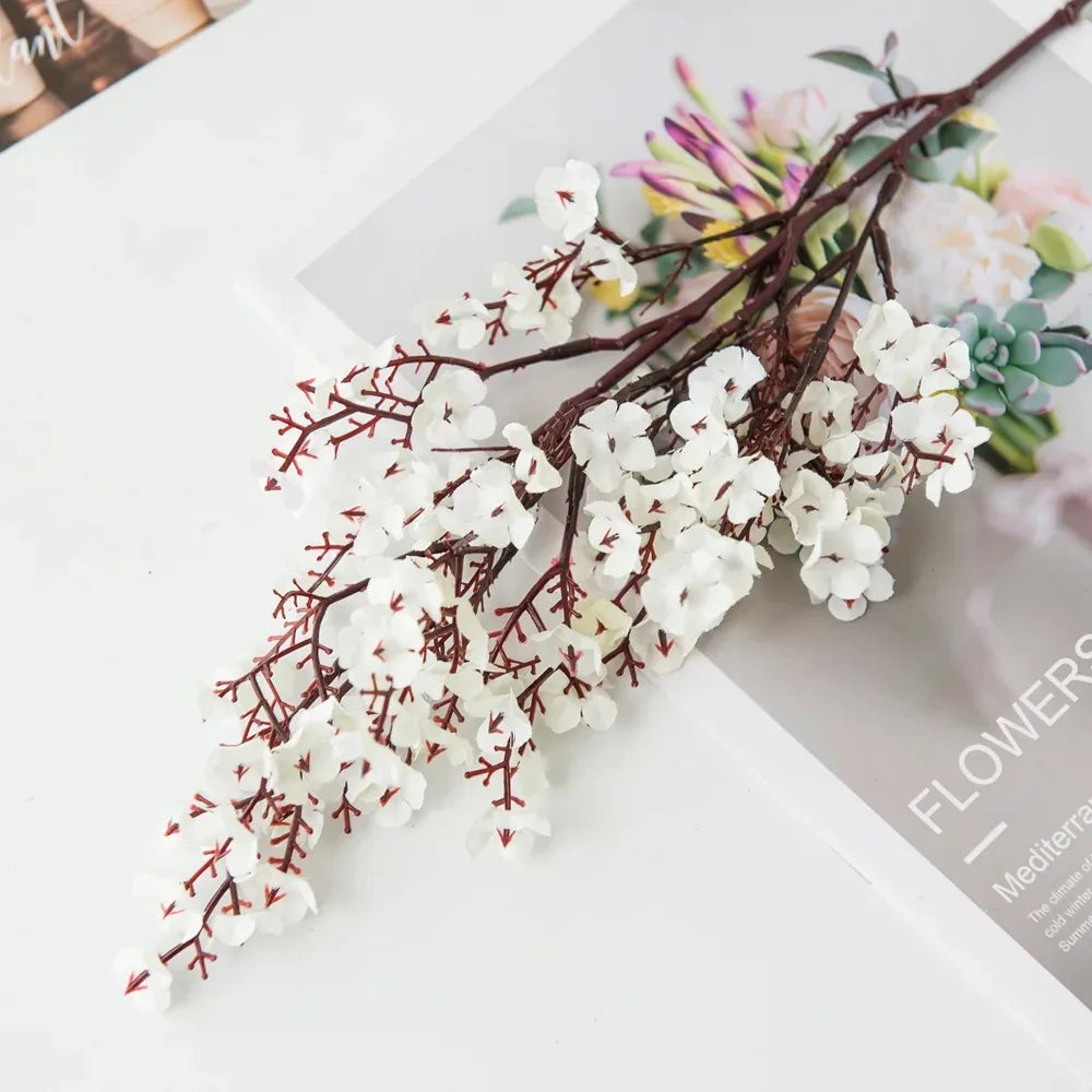 Artificial Cherry Blossoms – Silk Baby's Breath for Wedding Vase Decor