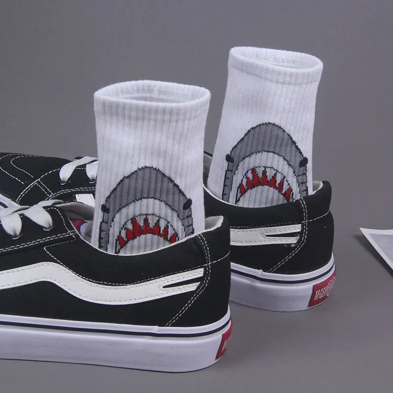 Harajuku Cotton Crew Socks – Unisex Hip Hop Streetwear for Casual Wear