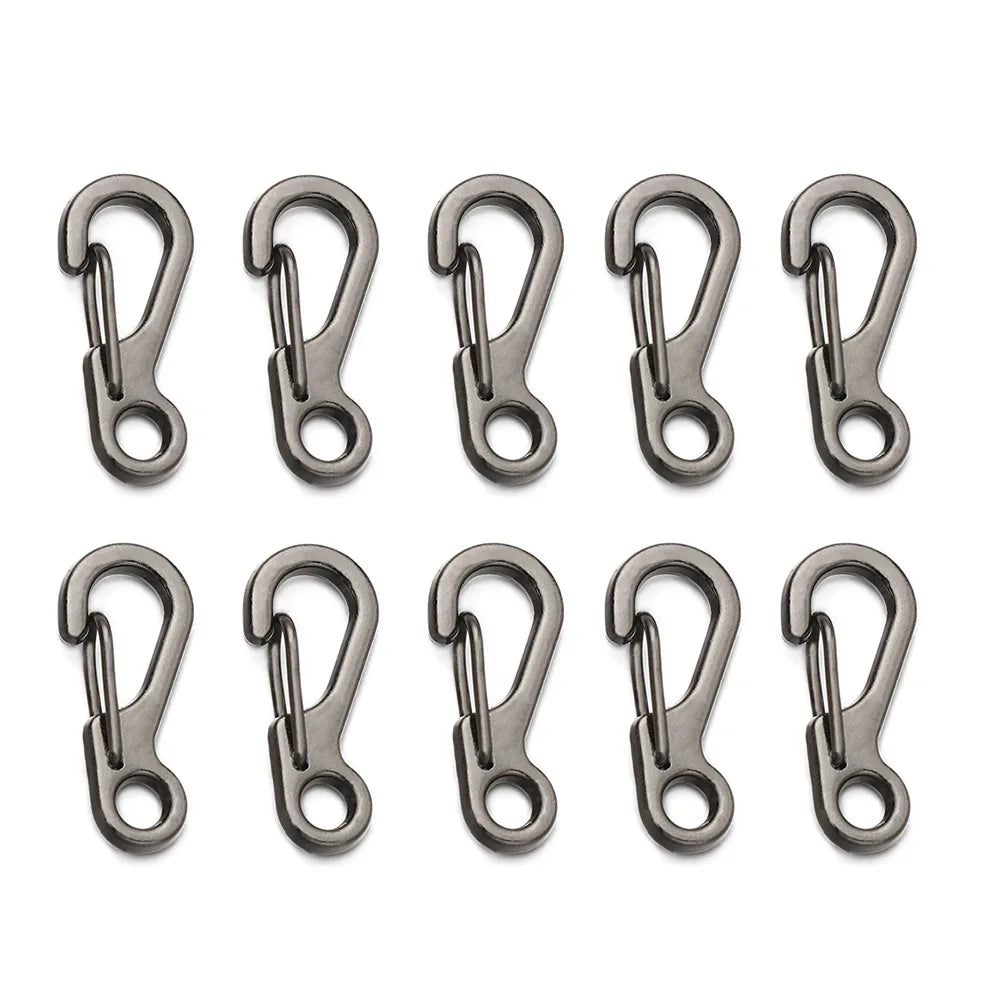 Mini Aluminium D-Ring Carabiner – Spring Clip for Outdoor Camping EDC Gear