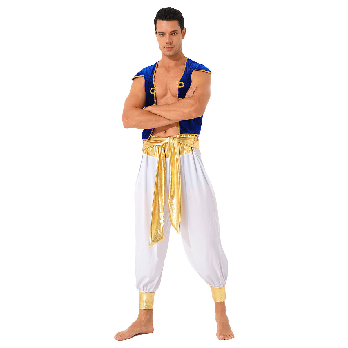 Arabian Prince Costume – Men’s Aladdin Cosplay Outfit for Halloween
