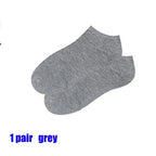 Men's Ankle Boat Socks – Solid Color Sweat-Absorbent Cotton for Business Sport
