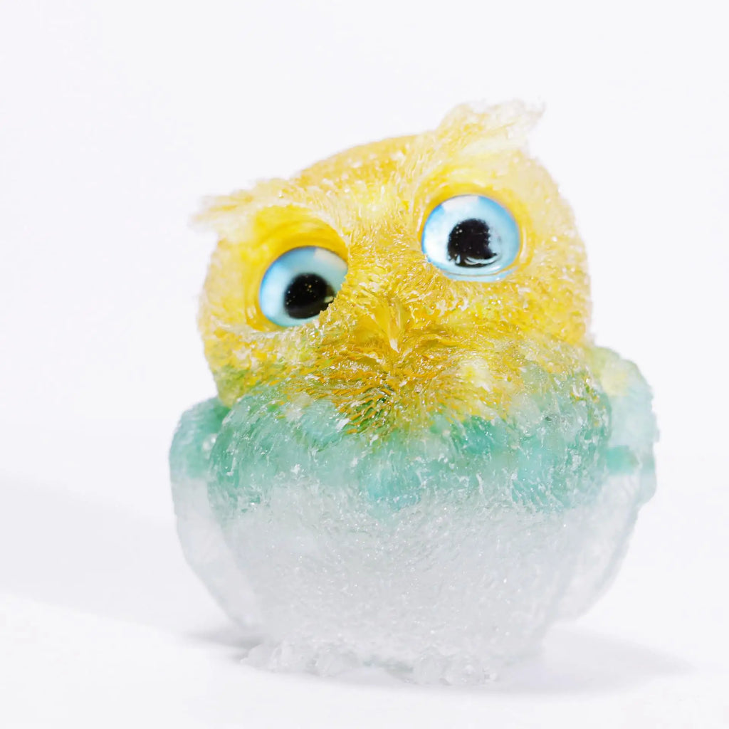Crystal Owl Ornament – Natural Gemstone Figurine for Home Decor and Aquarium