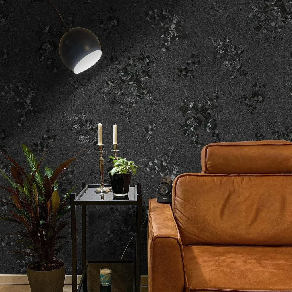 3D Floral Peel and Stick Wallpaper – Embossed Self-Adhesive Film for Decor