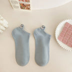 Embroidered Cotton Animal Socks – Breathable Casual Footwear for Women
