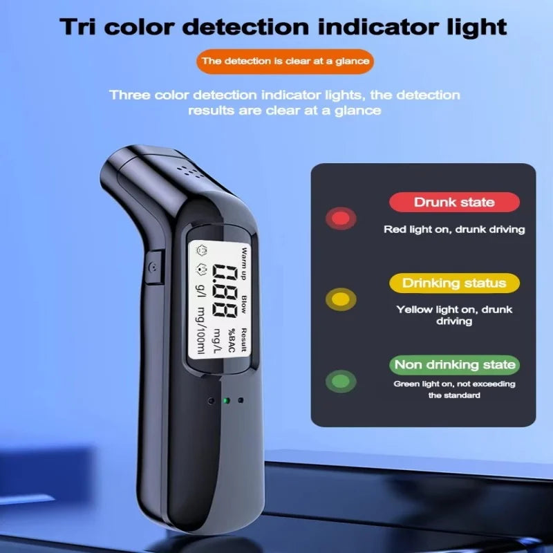 Portable Digital Breathalyzer – High Accuracy Alcohol Tester for Home and Car