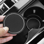Bling Rhinestone Car Coasters – Anti-Slip Cup Holder Mats for Auto Interior