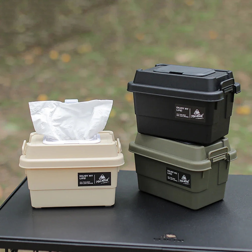 Portable Outdoor Napkin Storage Box – 1.1L Organizer for Camping and Picnic