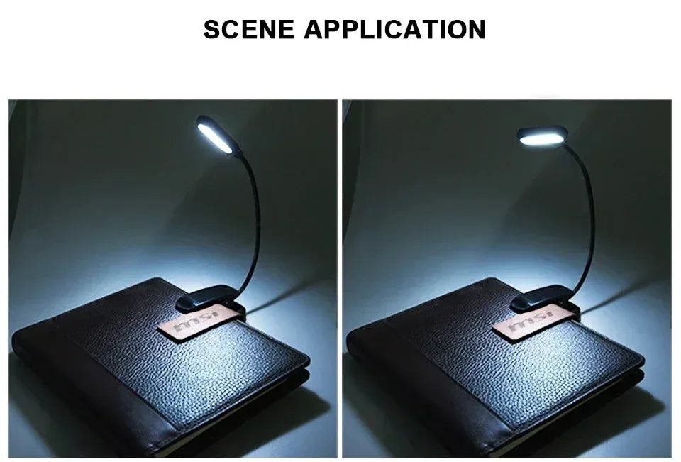 Mini LED Book Clip Light – Battery Powered Eye Protection for Night Reading