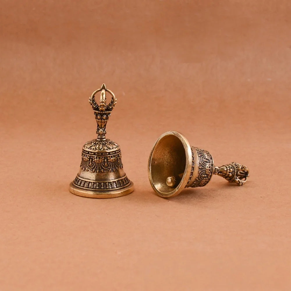 Antique Bronze Bell Pendant – Small Copper Craft for Jewelry Decoration